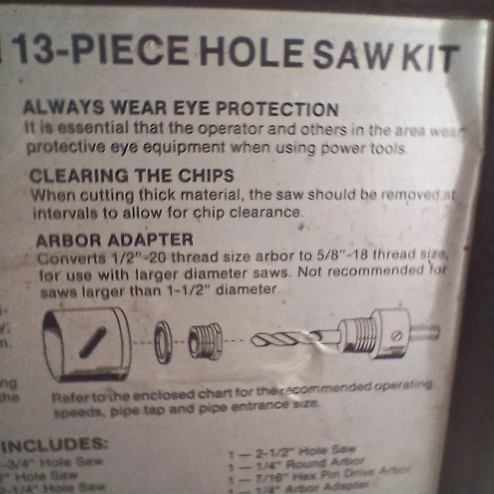Sears Craftsman 13 Piece High Speed Hole Saw Kit #25763 In Case 93062